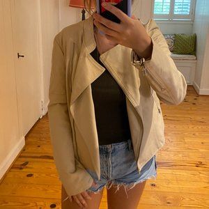 S Tan Faux Leather Jacket BB Dakota